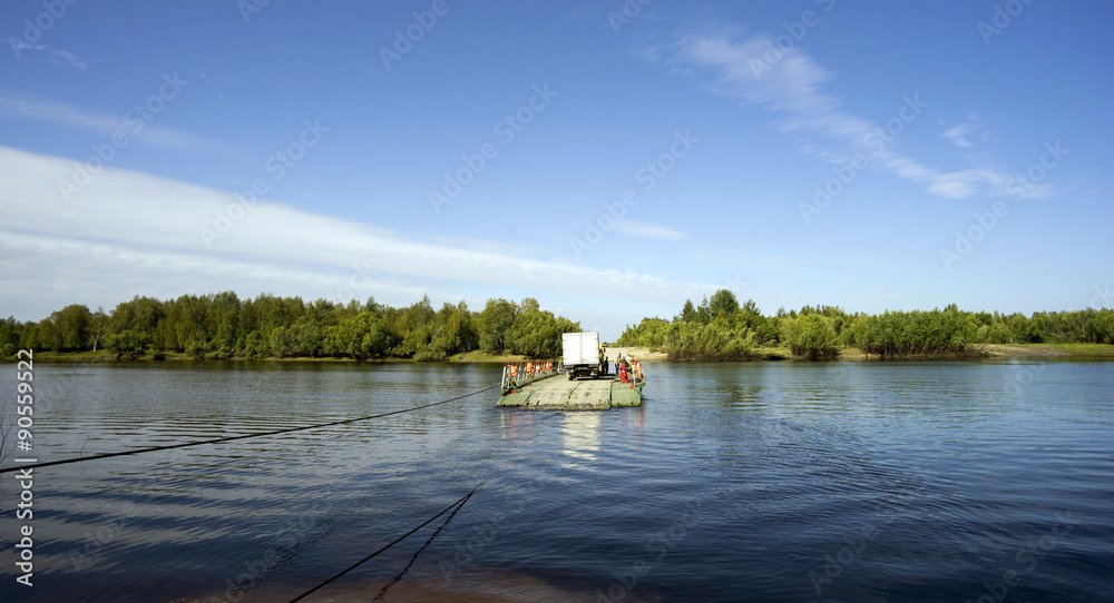 Fototapeta premium Pontoon ferry.