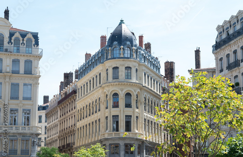 Obraz na płótnie façade de bâtiment, Lyon w salonie