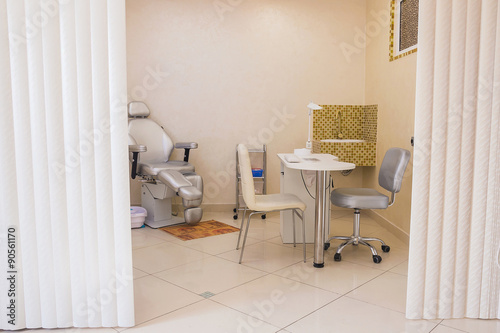 Manicure and pedicure services room