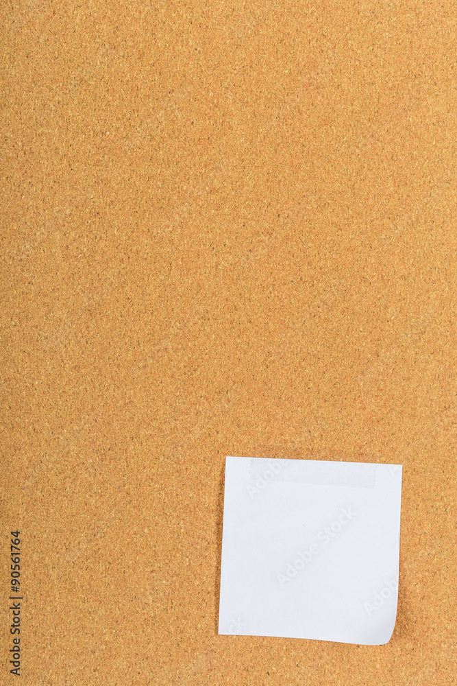 Corkboard, sticky notes Corkboard, sticky notes