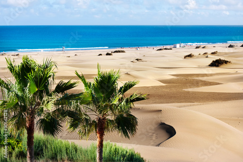 Sand dunes of Maspalomas. Gran Canaria. Canary Islands. photo
