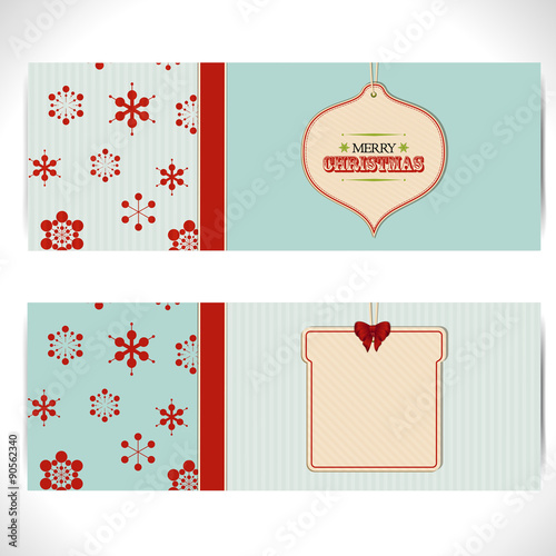 Christmas banner background with tags