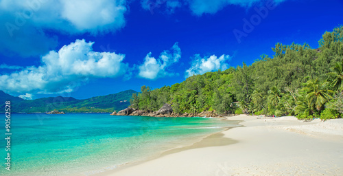 Anse Soleil - Paradise beach on tropical island Mah  