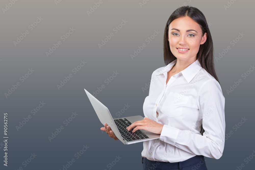 Young businesswoman, office worker Young businesswoman, office worker