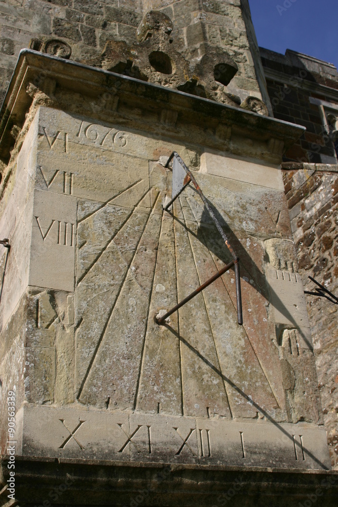 Fototapeta premium Wimborne Minster Church sundial