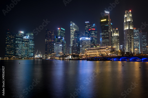 Singapore,Oct 15th,2014:View  central business buildings and landmarks of Singapore. © ETAP