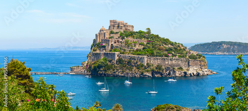 Aragon castle. Hieron I of Syracuse built the fortress in 474 B.C. Ischia Island photo