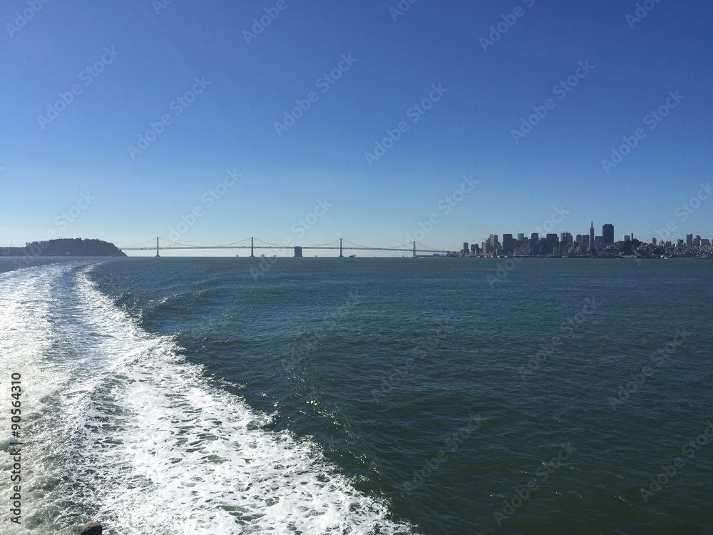 San Francisco skyline from the Sausalido ferry San Francisco skyline from the Sausalido ferry