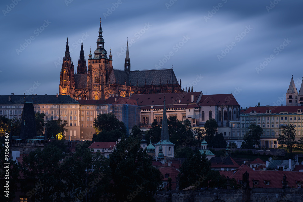 Czech republic, Prague Castle on twilight.