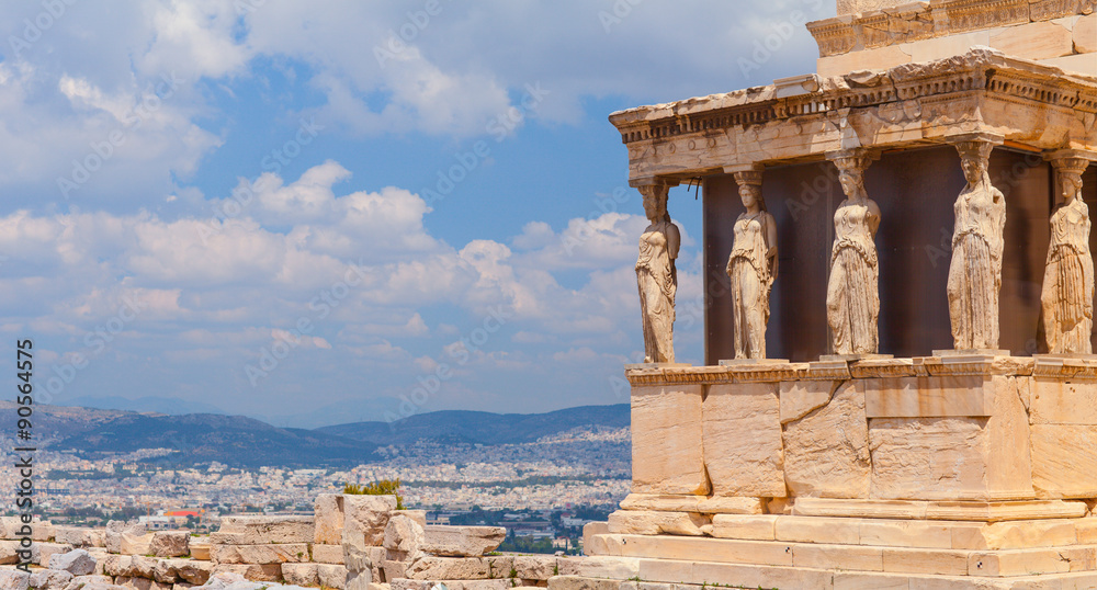 A Caryatid - is a sculpted female figure serving as an architectural support. Athens