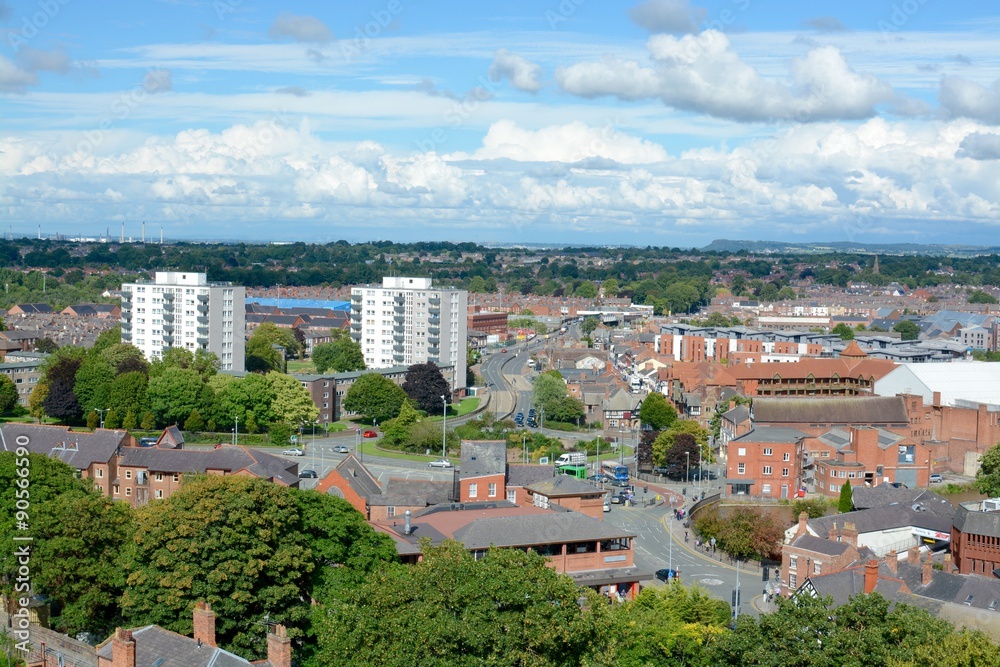 View of Chester city skyline