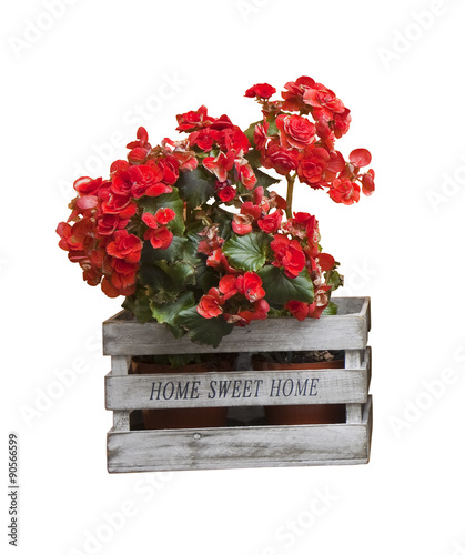 Home sweet home written on wooden box