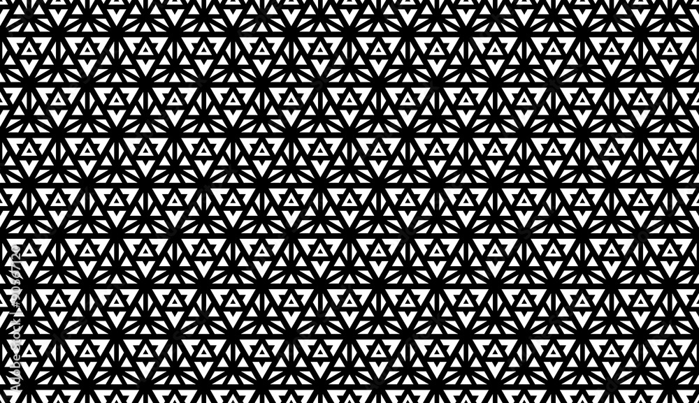 Vector modern seamless pattern sacred geometry, ,black and white textile print,stylish background, abstract texture, monochrome fashion design, bed sheets or pillow pattern