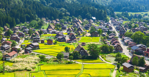 Village Shirakawa-go, traditional village showcasing a building style known as gassho-zukuri.