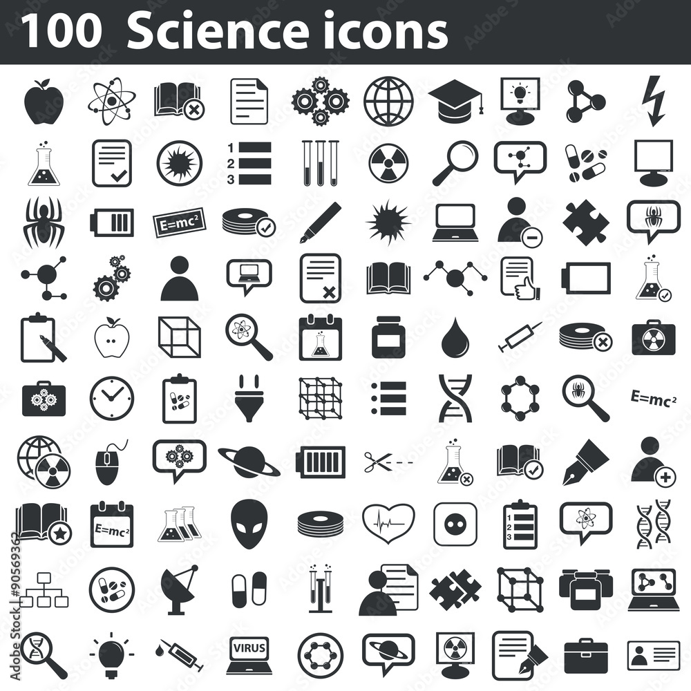 100 science icons 100 science icons
