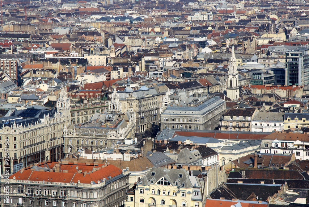 View to Pest centre, Budapest, Hungary 
