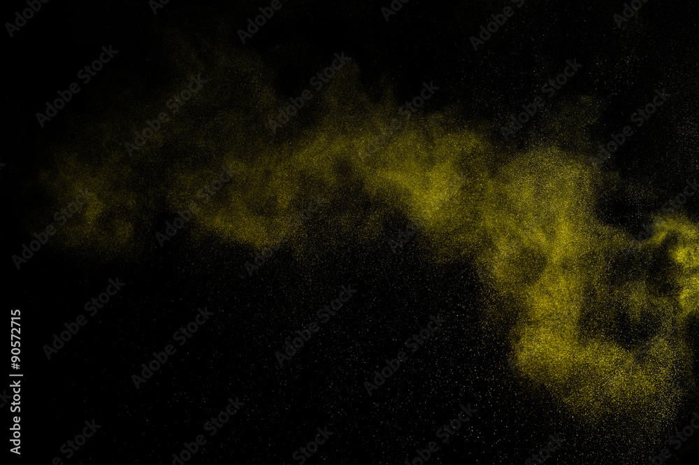 Abstract yellow and gold paint Holi. Abstract yellow and gold paint Holi.