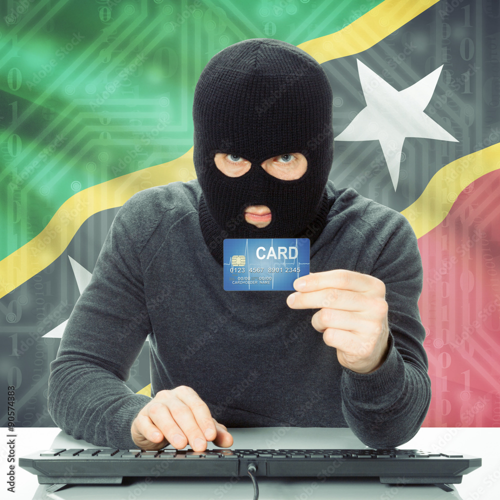 Concept of cybercrime with national flag on background - Saint K Concept of cybercrime with national flag on background - Saint K