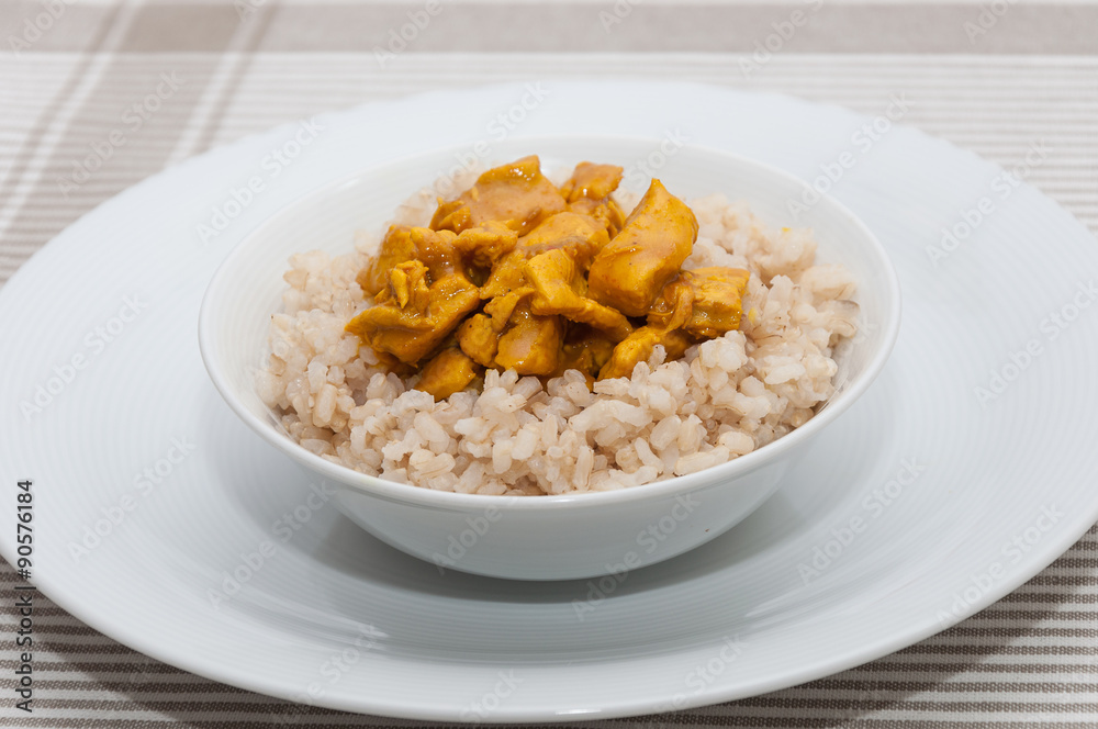 Arroz con pollo al curry Arroz con pollo al curry