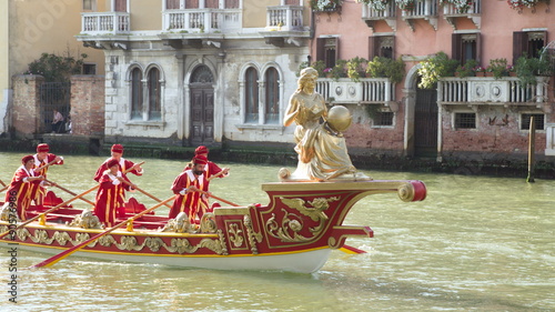VENICE, ITALY - SEPTEMBER 7, 2014: Historical ships open the Reg