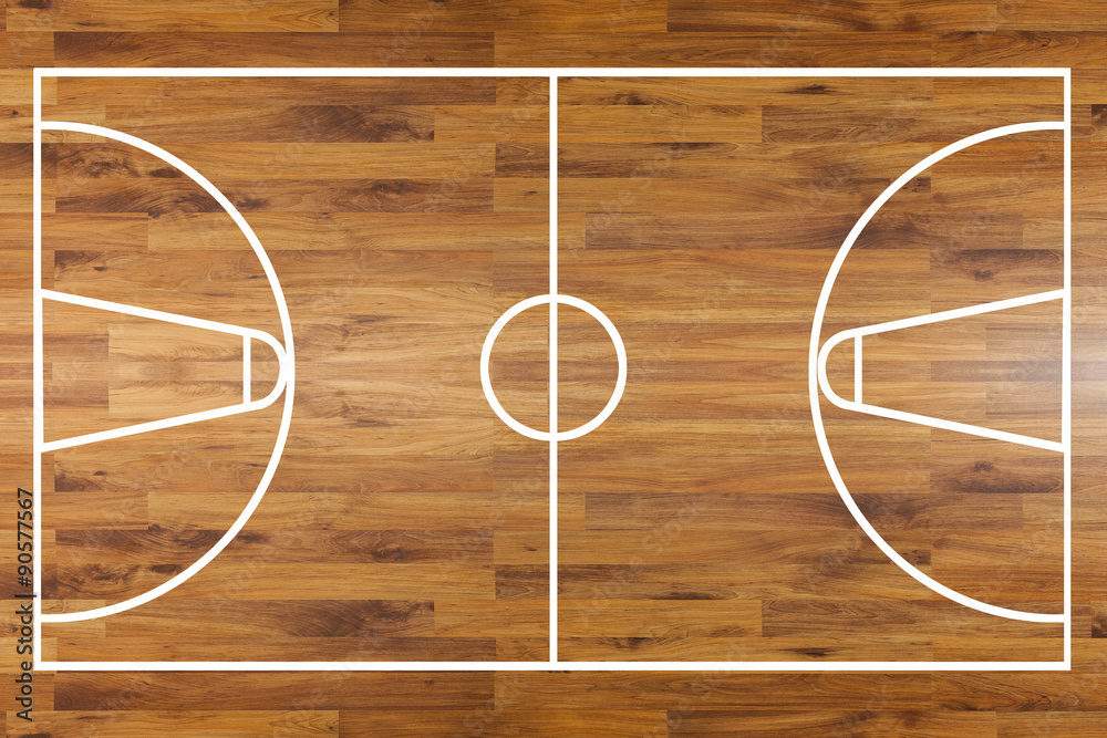 Naklejka premium Basketball court
