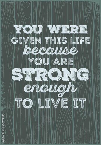 Vector illustration with hand-drawn lettering on wood background