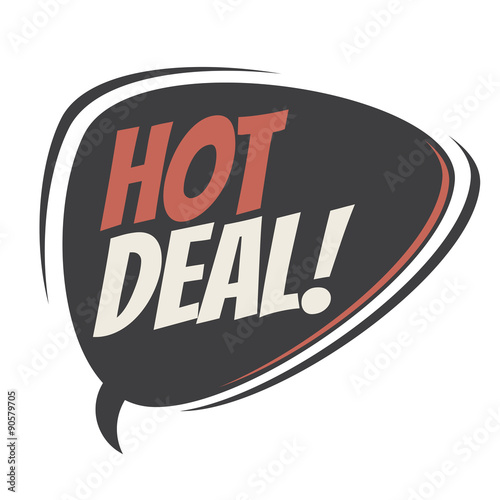 hot deal retro speech balloon