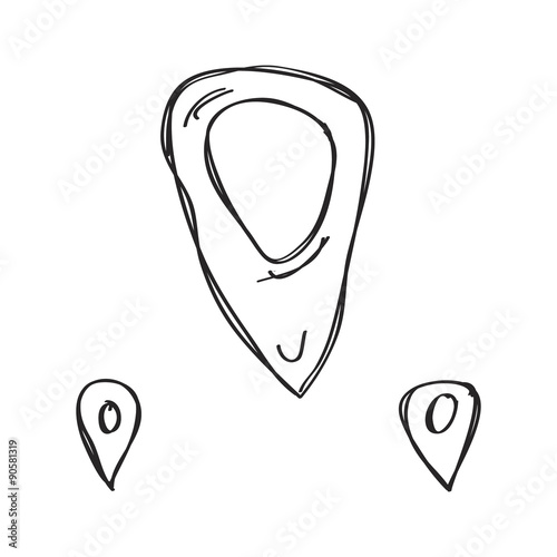 Simple doodle of a location pin