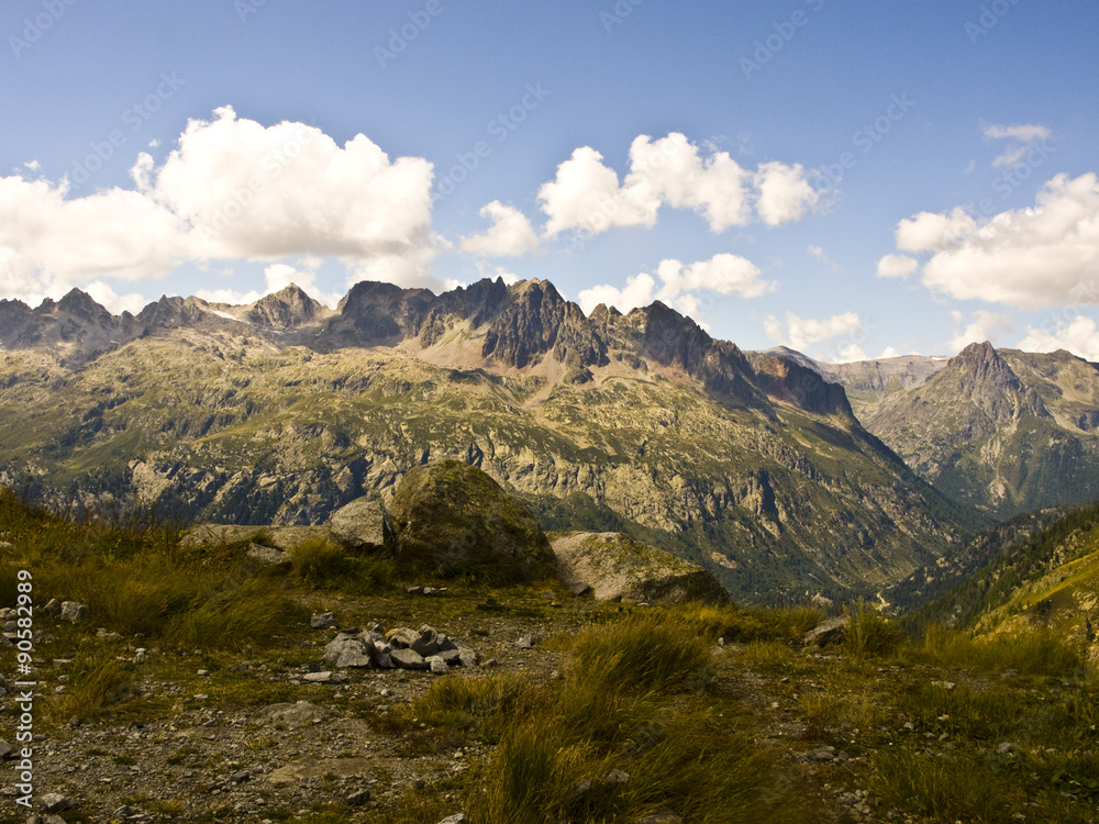 panorami di montagna a Chamonix, Monte Bianco