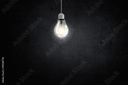 Hanging light bulb
