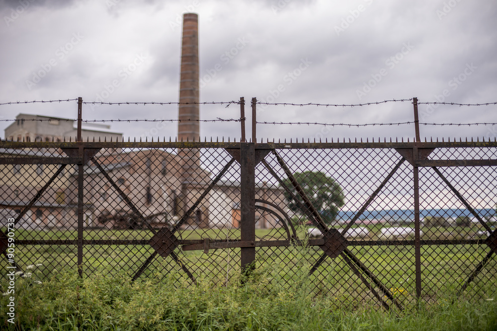 Fototapeta premium industrial fence