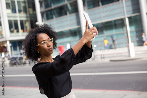 young woman taking a selfie