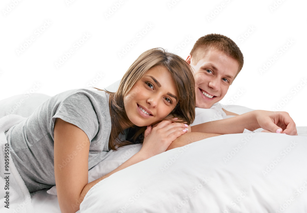 Couple lying in bed Couple lying in bed