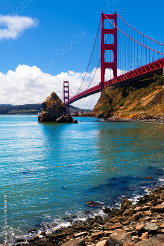 Golden Gate Bridge. Great view from the water's edge.