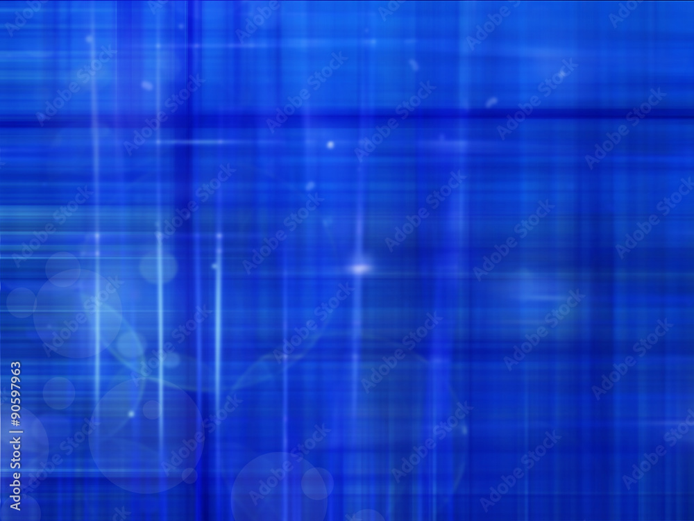 Blue abstract background with light lines