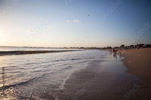 Evening on the Jimbaran beach. Bali  Indonesia. 22 July 2011.