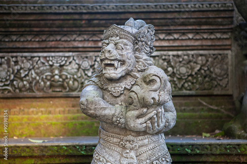 Religious sculpture in temple Bali, Indonesia.