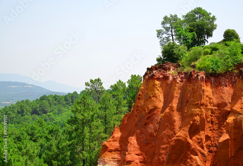 Red Cliffs in Roussillon, Provence, France 