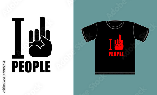 I don't love people. I hate people. Symbol of hatred fuck. Logo