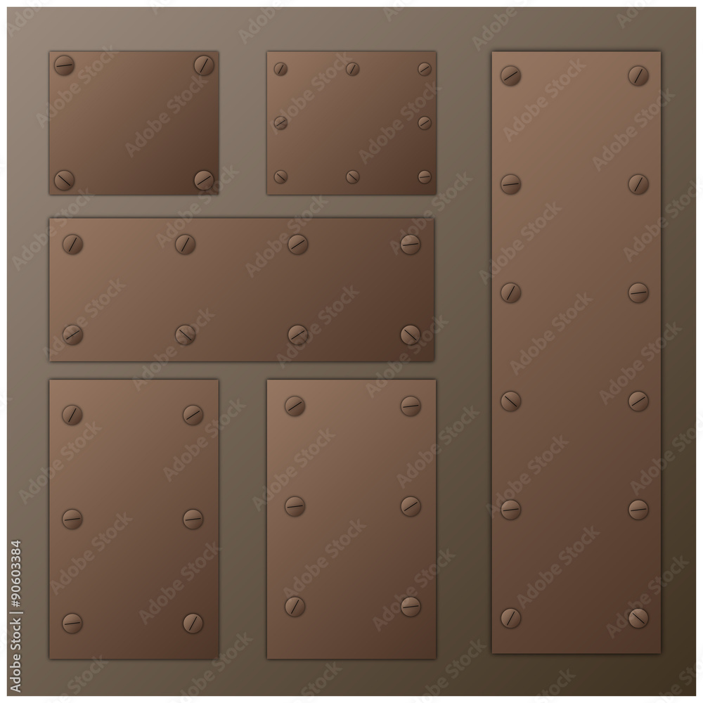 plate with screw vector set plate with screw vector set