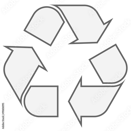 Recycling sign gray