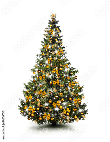 Festlich geschmückter Christbaum