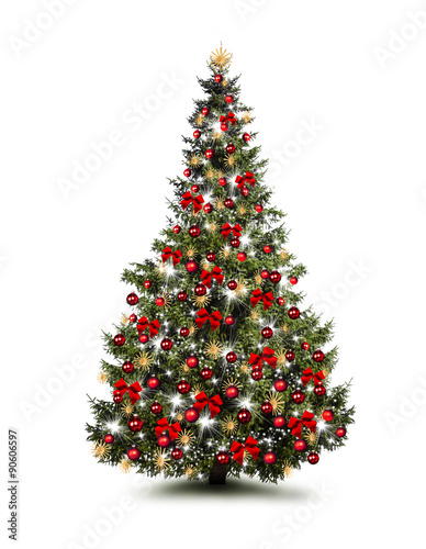 Festlich geschmückter Christbaum