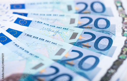 Twenty euro banknotes