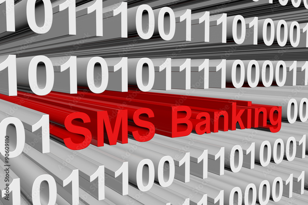 sms banking is presented in the form of binary code