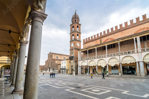 Piazza del Popolo in Faenza, Italy