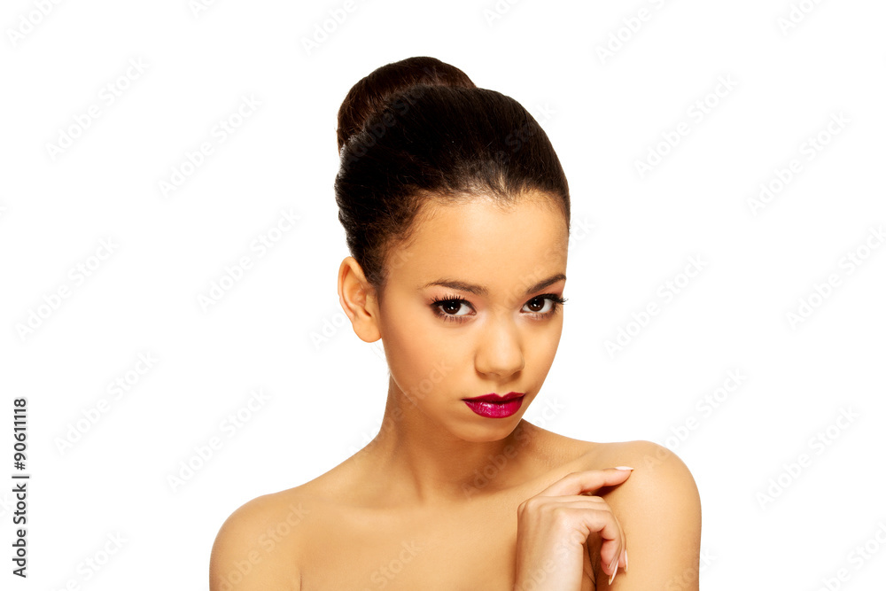 African woman with make up. African woman with make up.