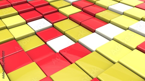 displaced multicolor cubes background