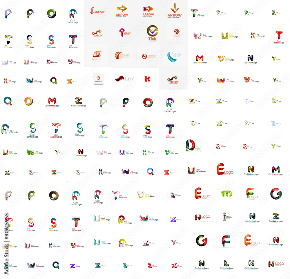 Mega set of letter logos Mega set of letter logos