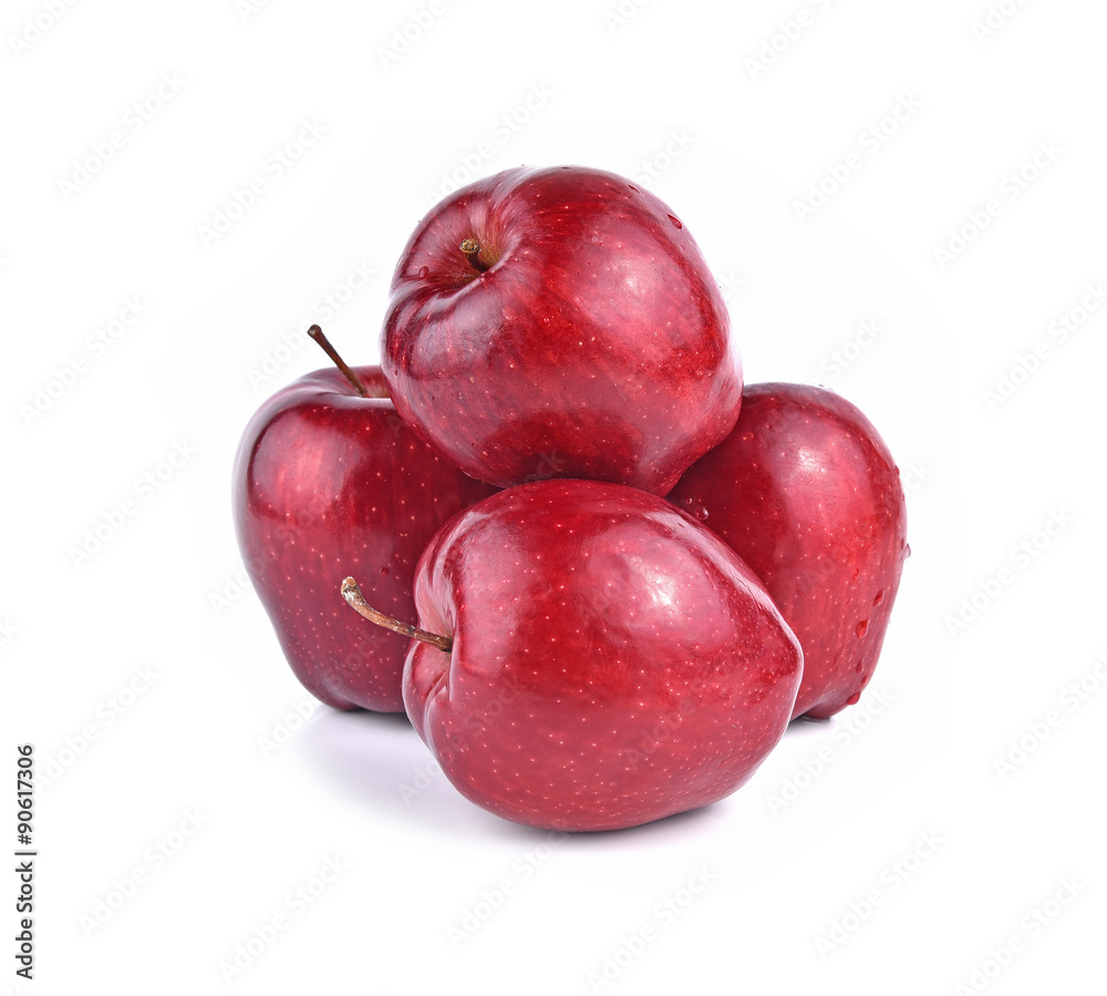 Fototapeta premium Fresh apples red isolated white background